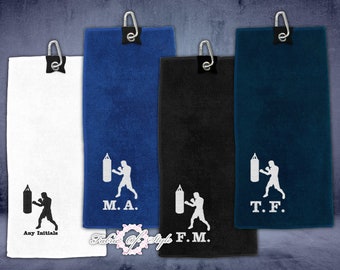 Personalized Embroidered Boxing Towel: Microfibre Gym Gift