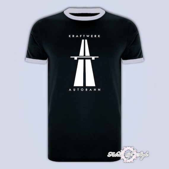 KRAFTWERK Tribute AUTOBAHN RETRO tECHNO T-shirt Ringer Black