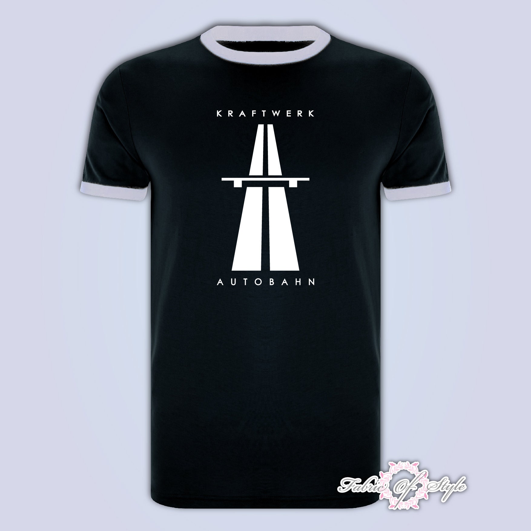 T-shirt Kraftwerk Autobahn Rétro Techno - Noir - Fruit Of The Loom - Neuf Sans étiquette
