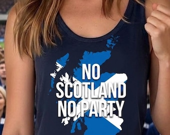 Vest Tank Top Ladies No Scotland No Party SCOTTISH Flag  female White