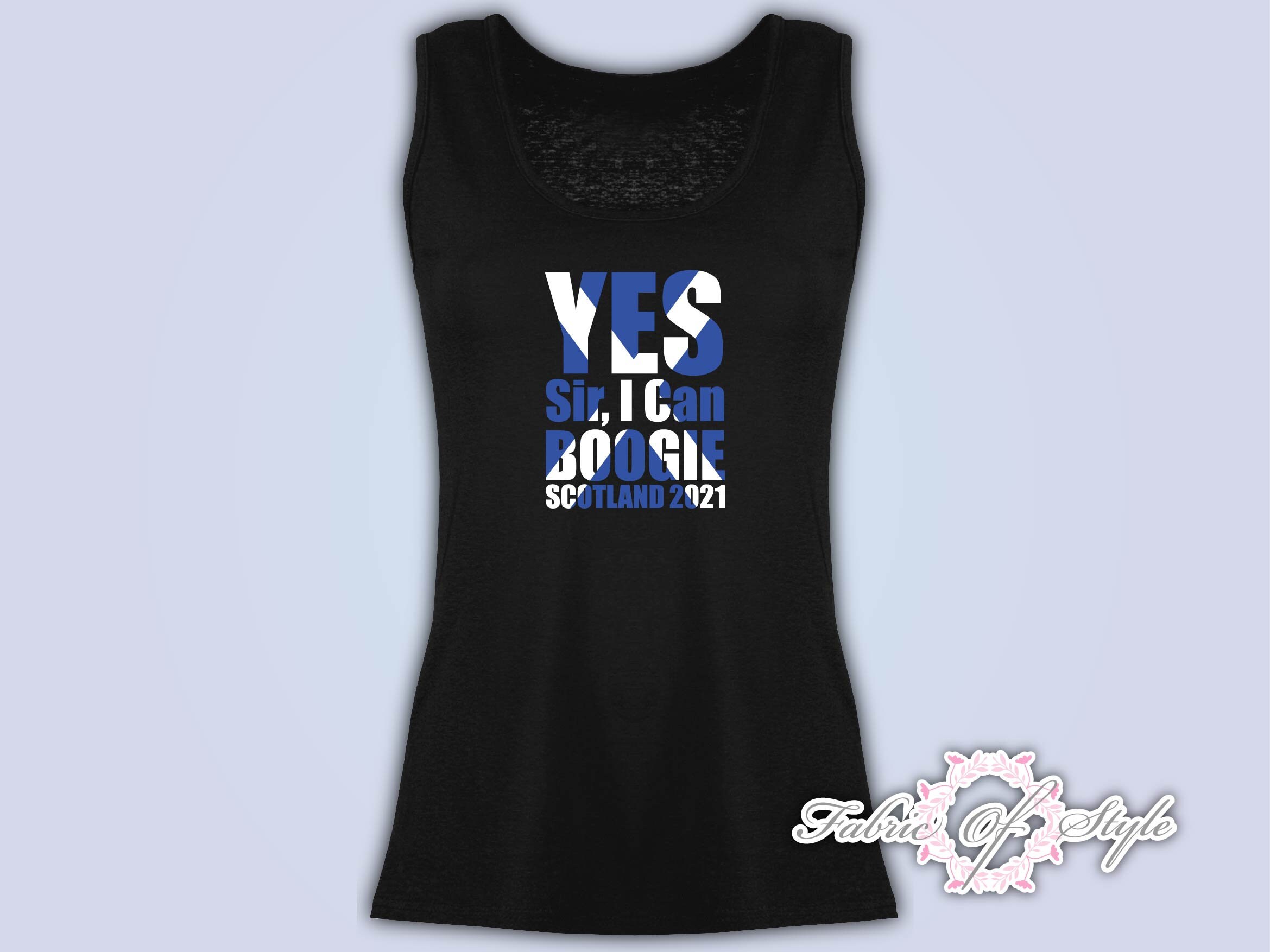Vest Tank Top YES Sir, I can BOOGIE! SCOTTISH Flag Scotland Euro 2021…