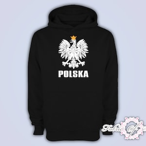 Polish Eagle Hoodie: Polska Pride, Black Sportswear