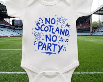 No Scotland No Party SCOTTISH Flag Baby Kids  Body Suit Vest