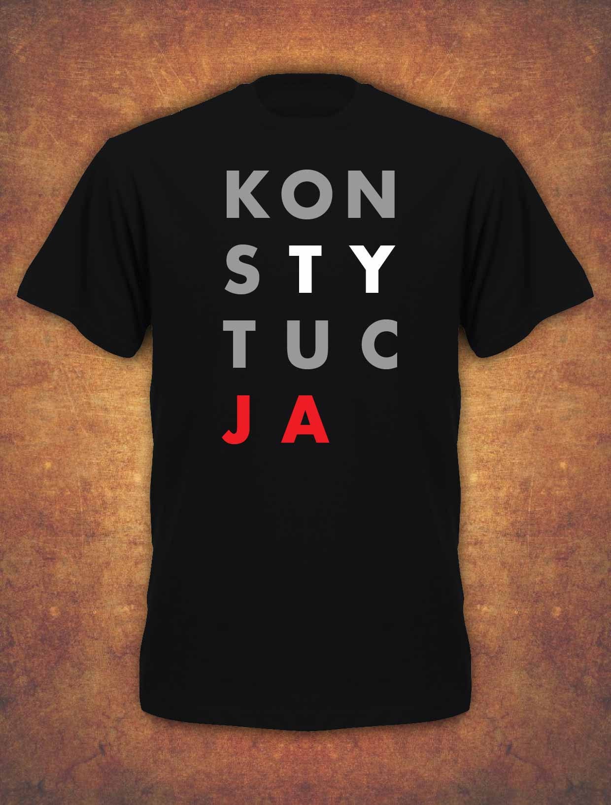 Image of Konstytucja Koszulka Protest Polska 2020 Unia Europejska Mens T-Shirt - Black