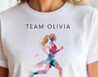 Personalized Marathon Support Crew T-Shirt, Custom Team Name and Year Retro Running Shirt, Race Day Matching Tees, Gift for Runner