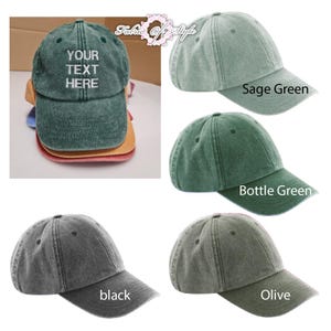 Custom Embroidered Hen Party Hats - Personalized Vintage Washed Baseball Cap - Retro Bachelorette Party Hats, Girls Trip, Bridal Shower Gift image 9