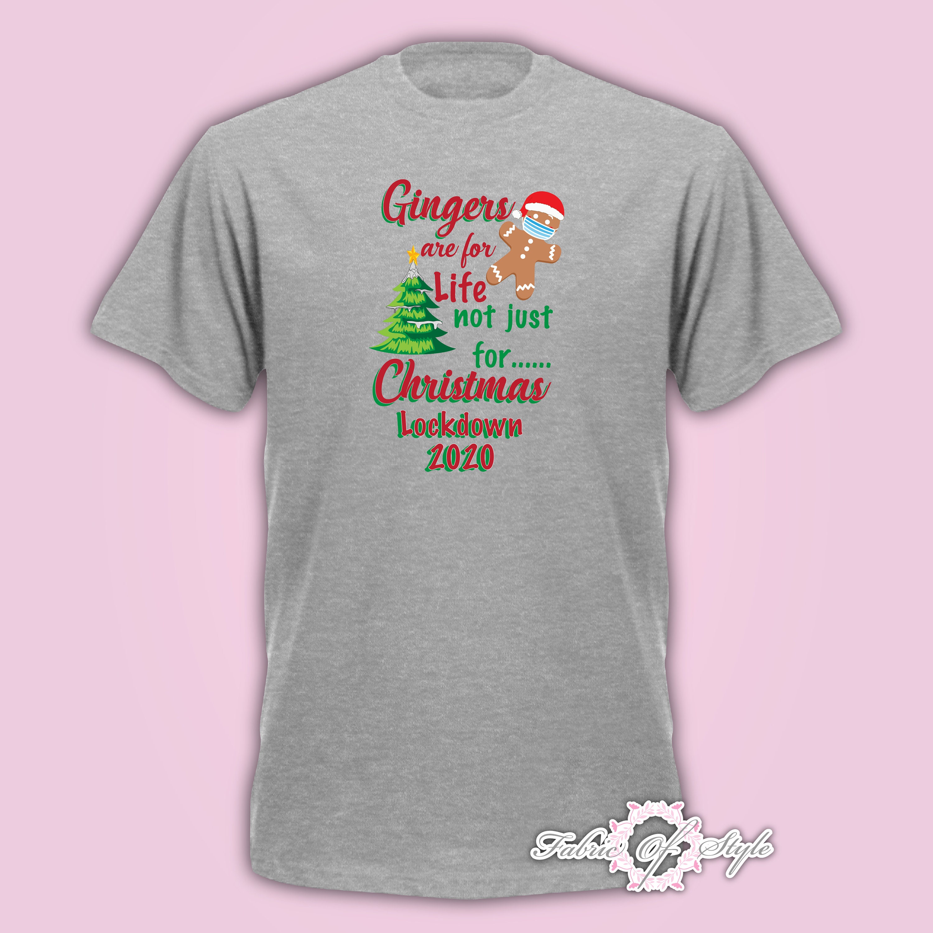 Image of Gingers Are For Life Not Just Christmas Funny Lockdown 2020 Mens Grey T-Shirt