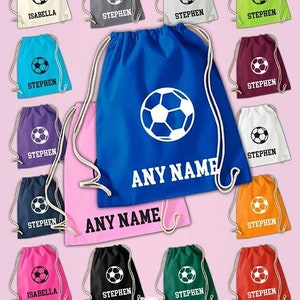 Personnalisé n'importe quel nom Football retour au sac garçon PE GYM école enfants