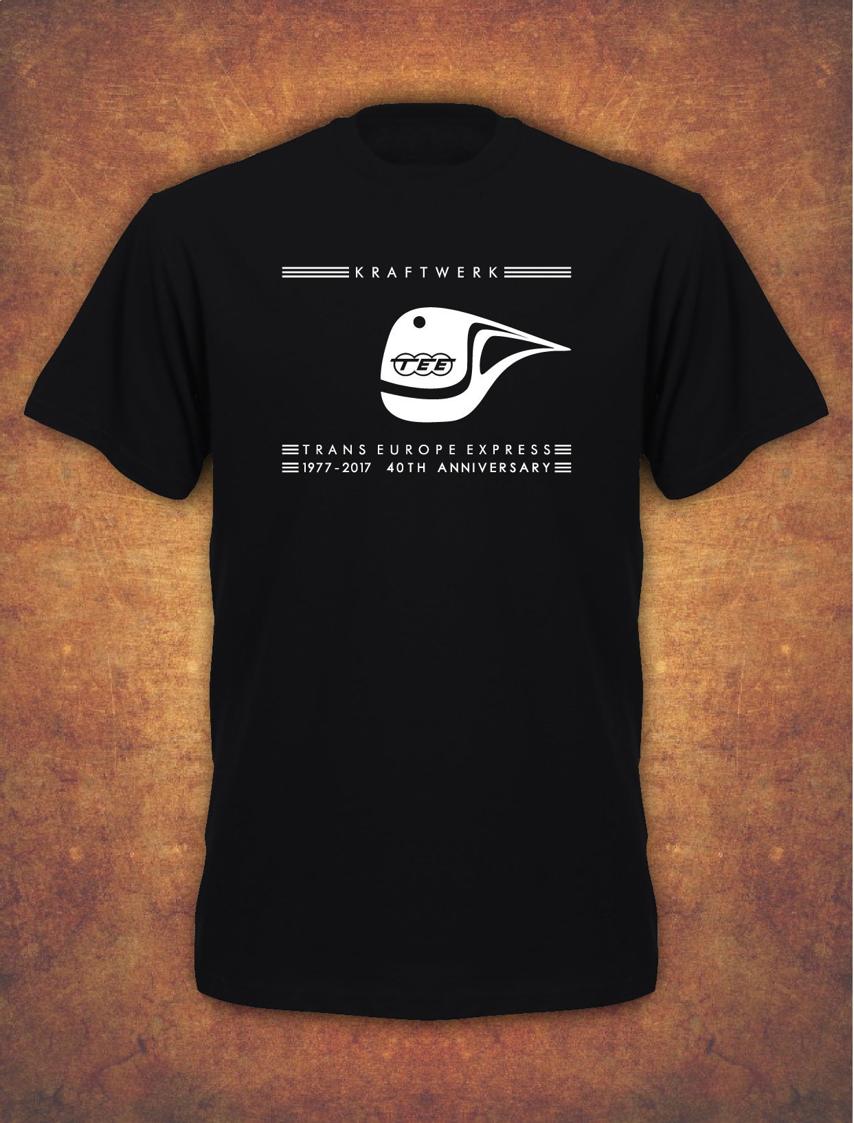 Image of 40Th Anniversary Kraftwerk Trans Europe Express Retro T-Shirt Black