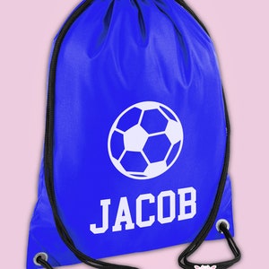 Personalised Any Name Ball Girls Boys Back To Drawstring Bag PE GYM Gym Sack School Kids