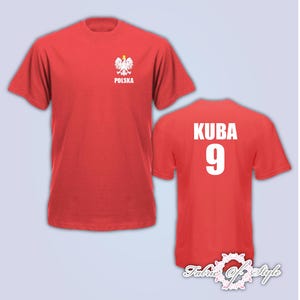 Personalised Name and Number Koszulka Polska Poland Football Kibic T-shirt T-shirt kids