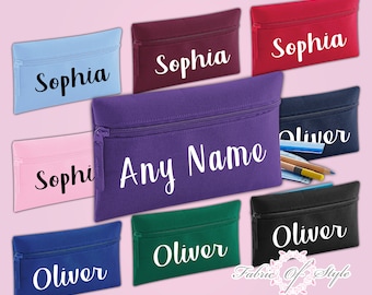Personalised Pencil Case Kids Office Stationery Back To School Zip School Bag