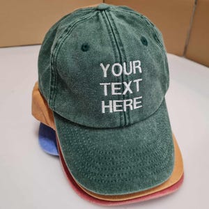 Custom Embroidered Hen Party Hats - Personalized Vintage Washed Baseball Cap - Retro Bachelorette Party Hats, Girls Trip, Bridal Shower Gift image 6