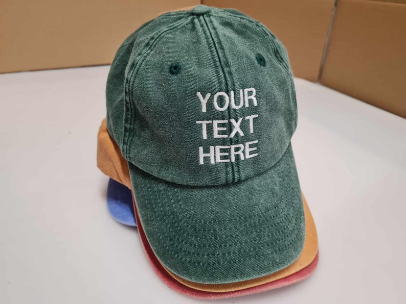 Custom Embroidered Hen Party Hats - Personalized Vintage Washed Baseball Cap - Retro Bachelorette Party Hats, Girls Trip, Bridal Shower Gift image 6