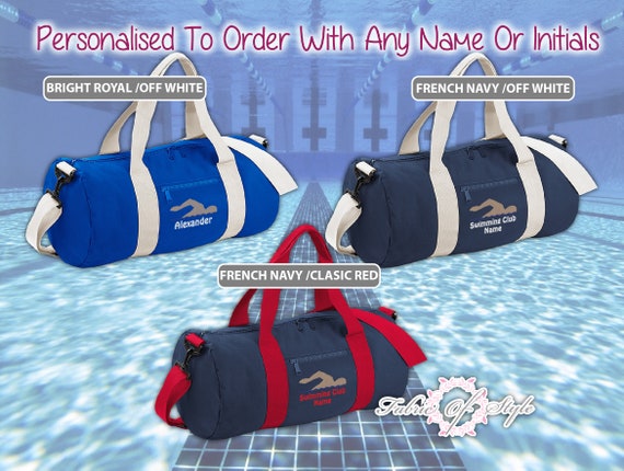 Swimming Embroidered Personalised Barrel Bag Any Name or Initial Duffle  Uniform Sport Gym Kit - Etsy