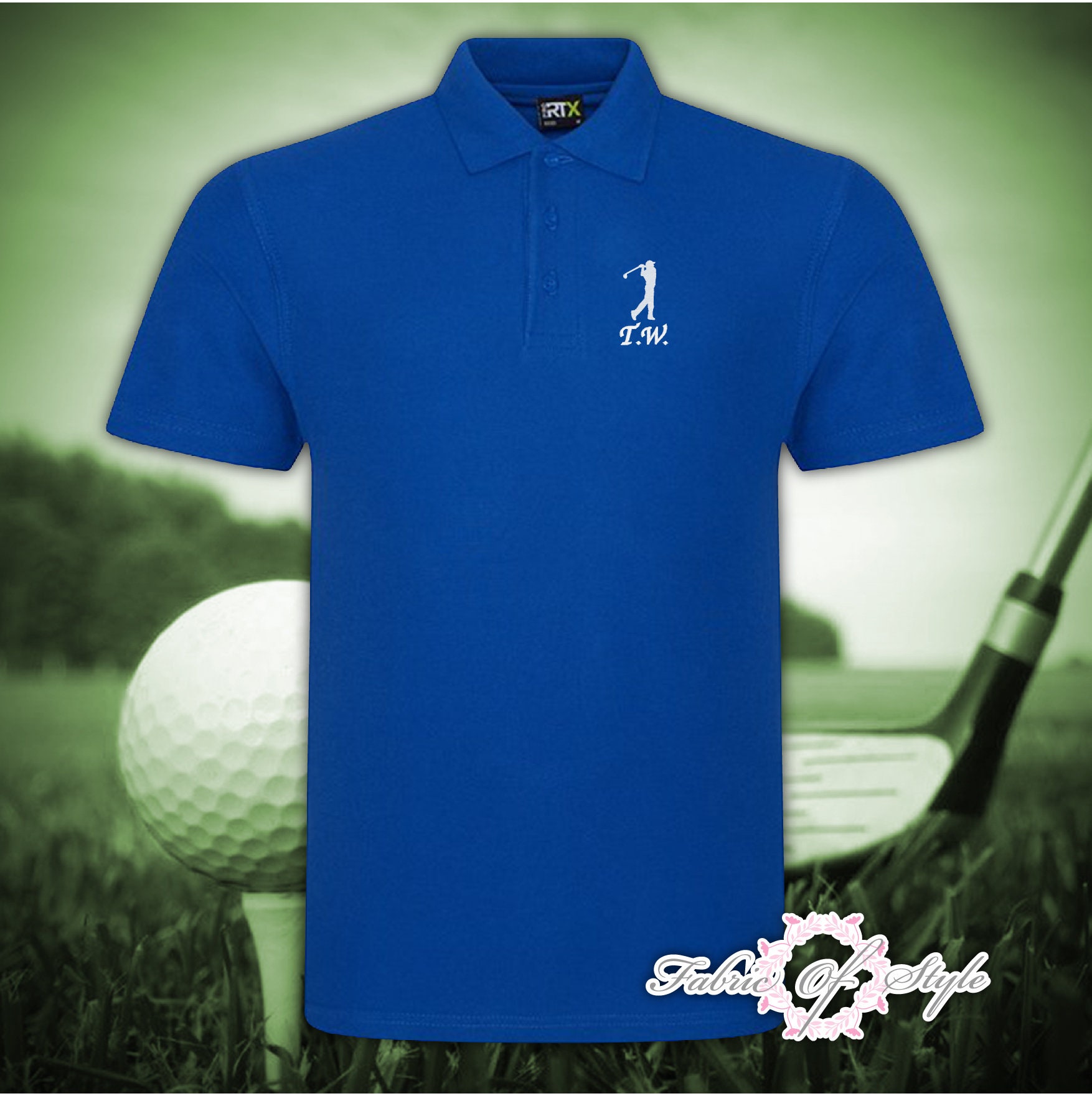 watercolor monogram polo shirt