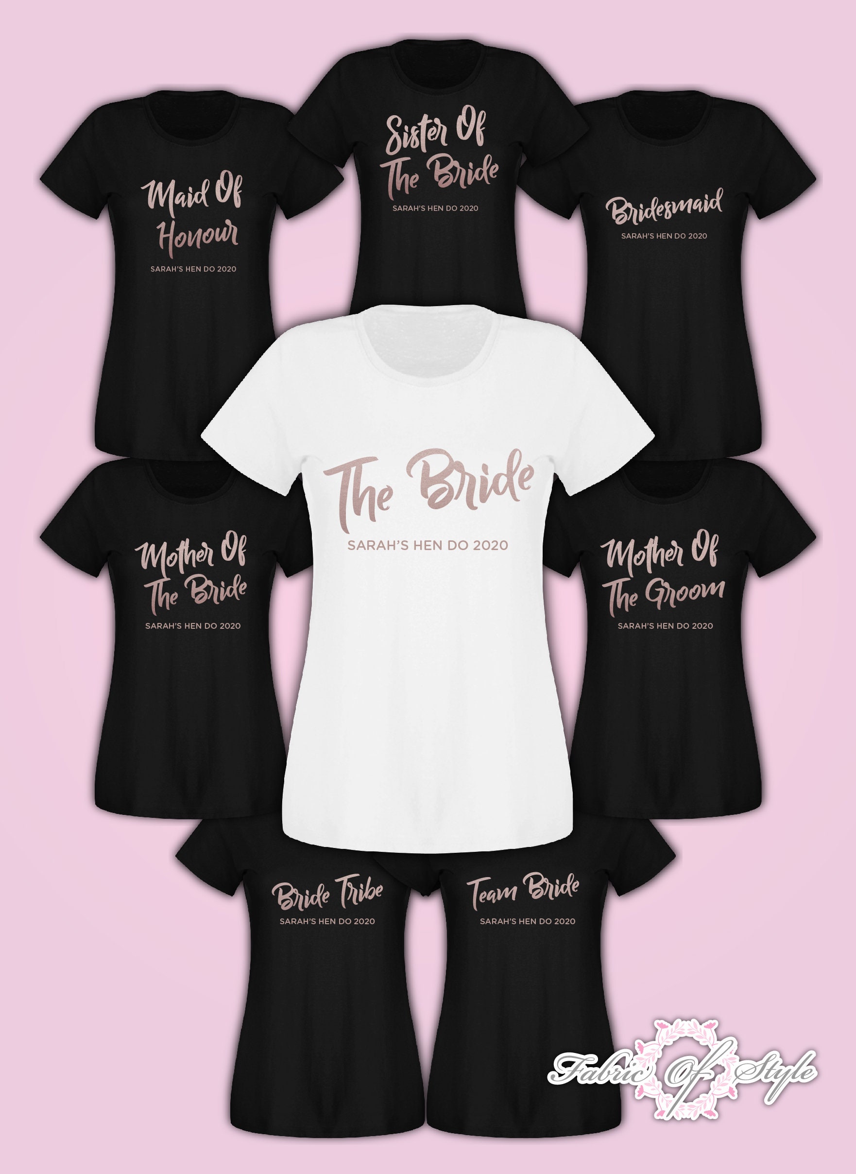 Hen Do Party Bride Tribe 2021 Personalised T-shirt Ladies hen party w…