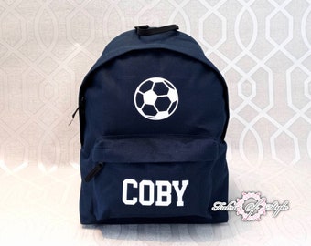 Personalised Kids Backpack Ball Name Girls Boys Back To School Bag