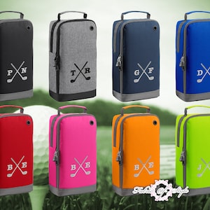 Personalisierte gestickte Initialen Golf Player Golf Schuhtasche - Golfer Geschenk Weihnachten Geburtstag Papa Vatertag