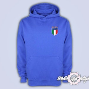 Retro Italy Football Italia Italian Italy Mens Womens Hoodie Royal Blue