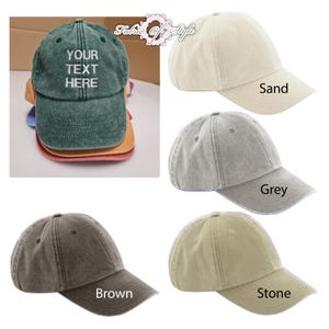 Custom Embroidered Hen Party Hats - Personalized Vintage Washed Baseball Cap - Retro Bachelorette Party Hats, Girls Trip, Bridal Shower Gift image 8