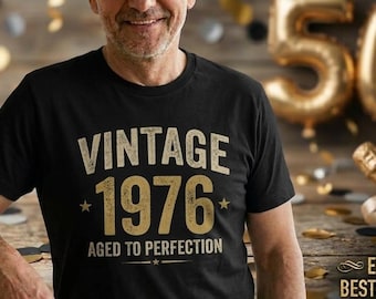 1976 Vintage T-Shirt, Aged to Perfection Retro Classic Tee