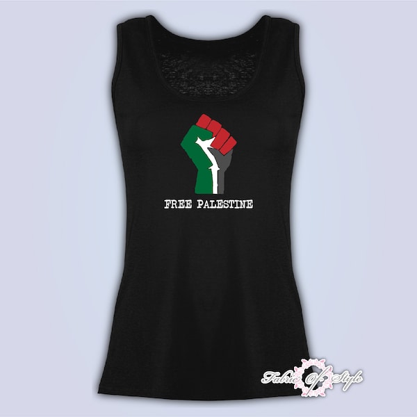 Makdi Heart Free Palestine Camicia Donna con Scollo A V Grigio Size S