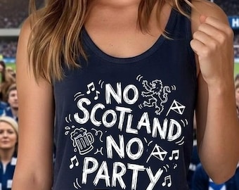 Vest Tank Top Ladies No Scotland No Party SCOTTISH Flag  female
