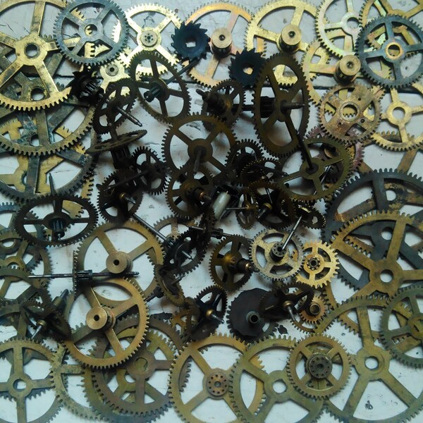 Steampunk Clock Gears 400g Vintage Industrial Large Gears Size 62 mm Rustic Home Decor Clock Parts
