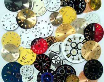 35 pcs Vintage Steampunk Wrist Watch Dials Faces Watch Parts Jewelry Making Altered Art Supply