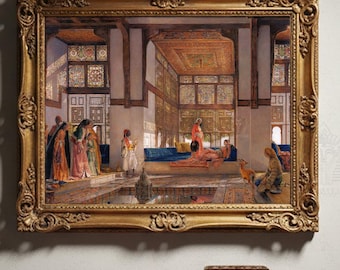 アラビアの花売り - エジプト美術 - アラビア美術 - キャンバスに