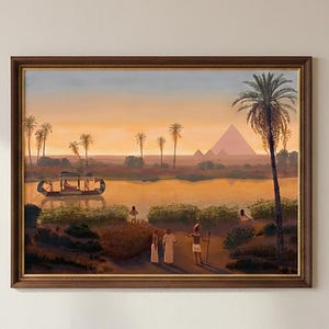 宇宙へ飛ぶギザのピラミッド - 古代エジプト - エジプト美術