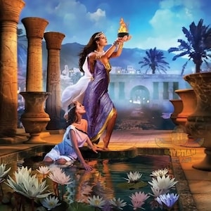 Daughters Of The Nile - Ancient Egyptian Queens - Egyptian Art - Hand Painted Oil Painting On Canvas
