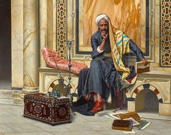 The Scribe - Arabic Art - Egyptian Art - Islamic Art - Hand Painted Oil Paintings On Canvas