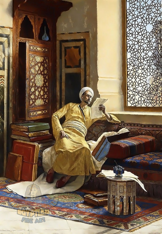 The Scholar Arabic Art Egyptian Art Islamic Art Hand - Etsy