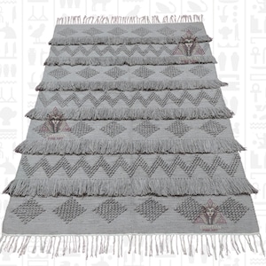 Handwoven Egyptian Kilim Rug - 100% Wool - Modern Arabic Kilim - Handmade Oriental Wool Rug - Islamic Kilim Carpet - 5x7 feet Wool Rugs