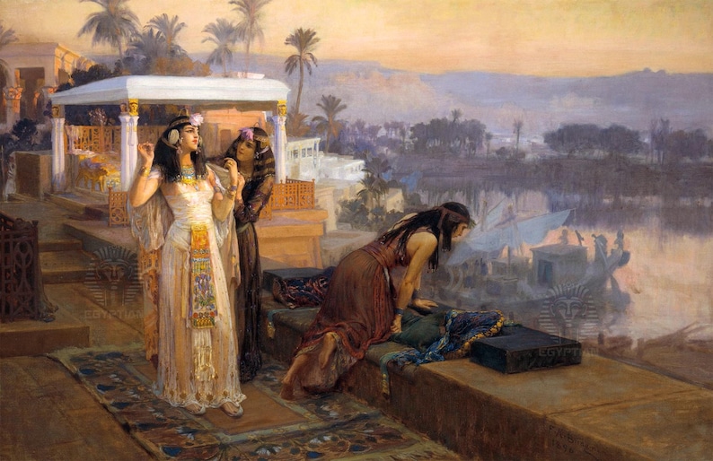 Cleopatra At Philae Temple Terrace - Ancient Egypt - Egyptian Art - Hand Painted Oil Painting On Canvas