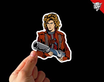 Johnny Steele Bounty Hunter - Critters 1986 Sticker Decal