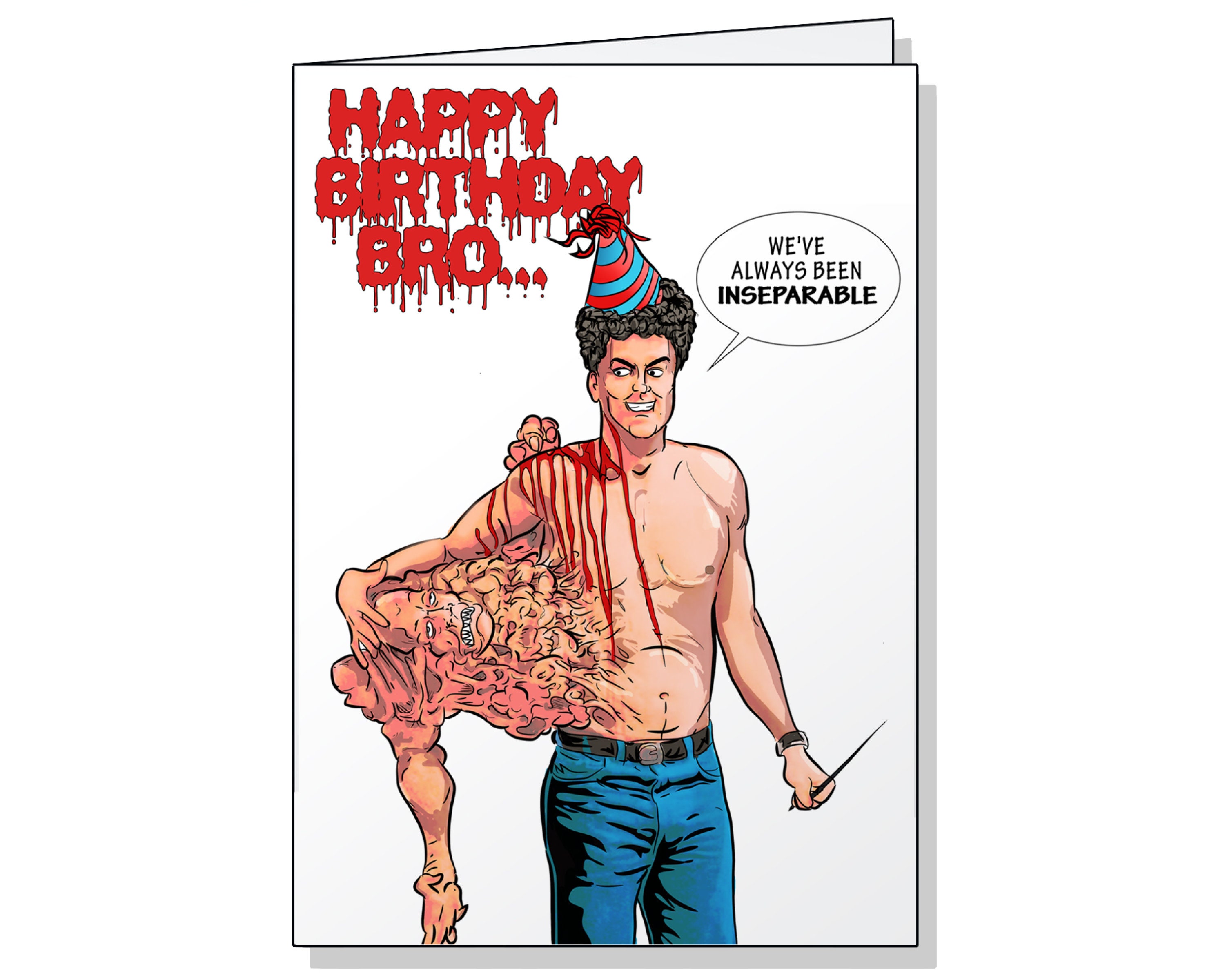 Basket Case Belial Funny Horror Birthday Card - Etsy New Zealand