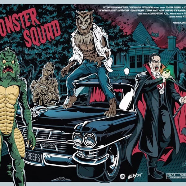 Monster Squad 80s Horror Print Alternative Movie Poster