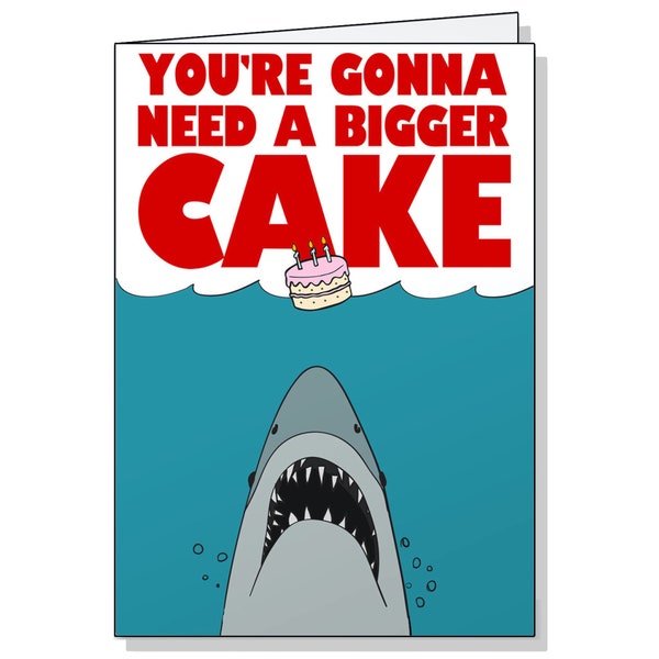 Jaws Shark Funny Birthday Greeting Card