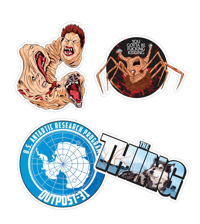 The Thing Horror Sticker Pack Etsy