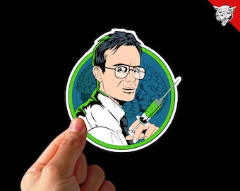 Dr Herbert West - Re-Animator 1985 Vinyl Sticker Decal