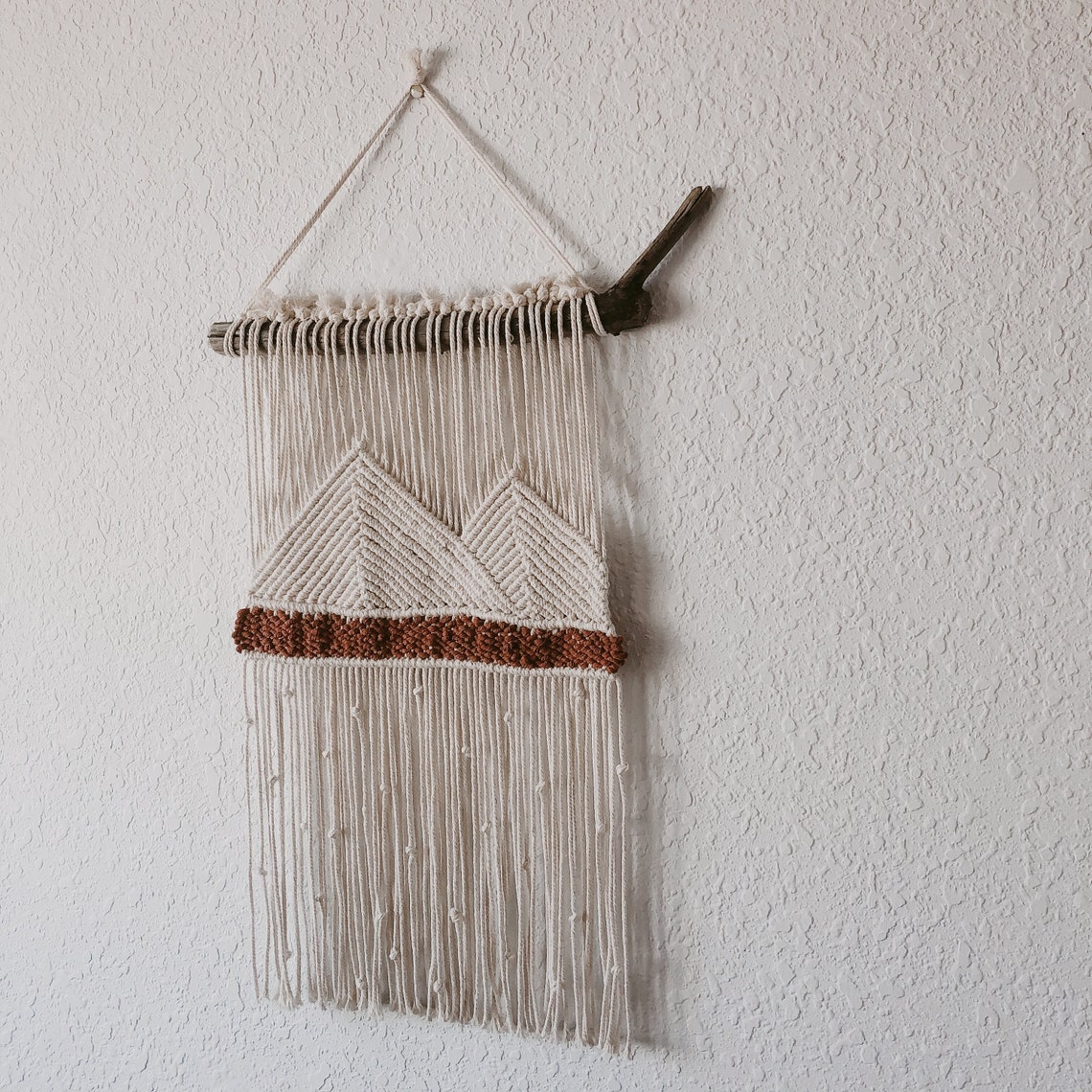 Mountain Macrame Wall Hanging Boho Wall Decor Etsy