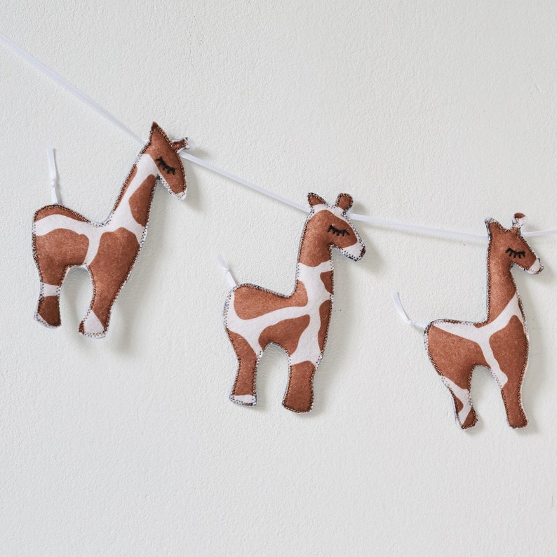 Giraffe wall hanging garland bunting safari nursery Etsy