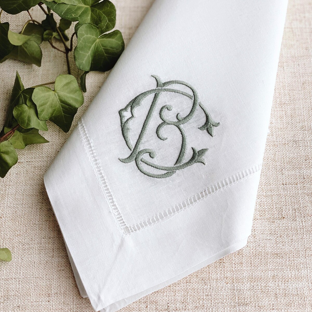 Dinner Napkins Linen Dinner Napkins Cloth Dinner Napkin Heirloom Gift Bridal Shower Gift Idea Embroidered Linen Napkins, Monogram Linen