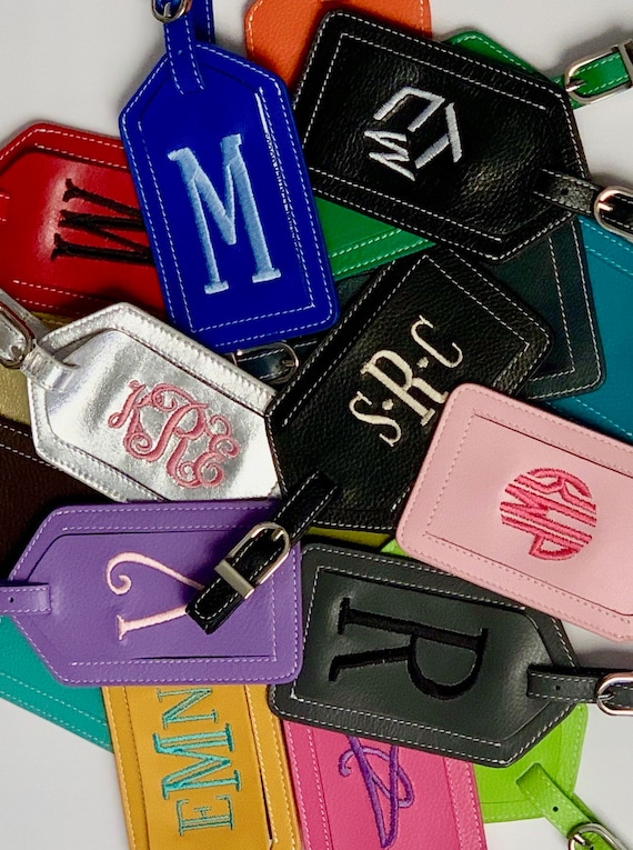 Travel Tags Personalized Leather Luggage Tags Monogrammed Bag