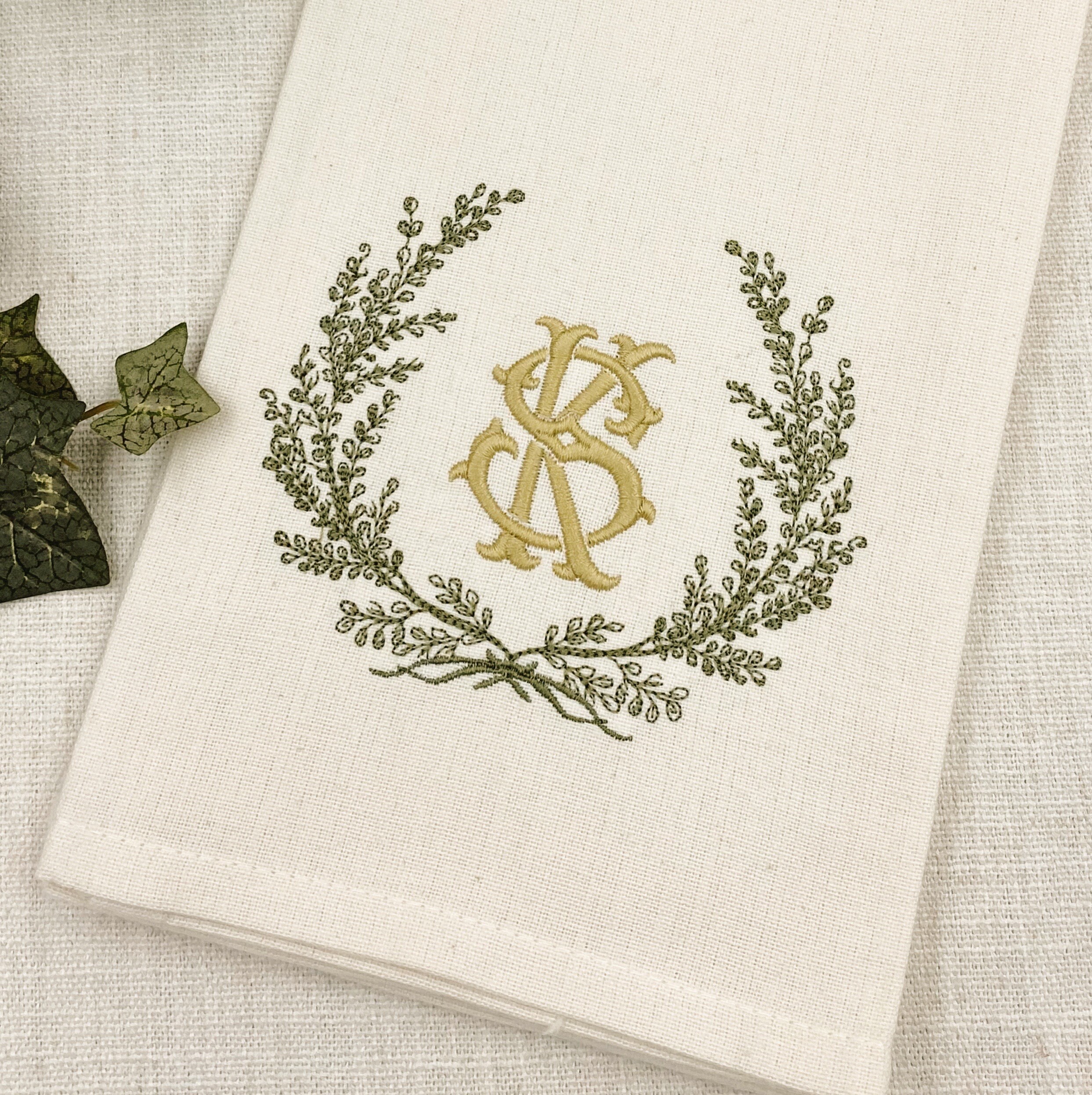 Personalized Kitchen Towels - Cotton- Embroidered - Choose your