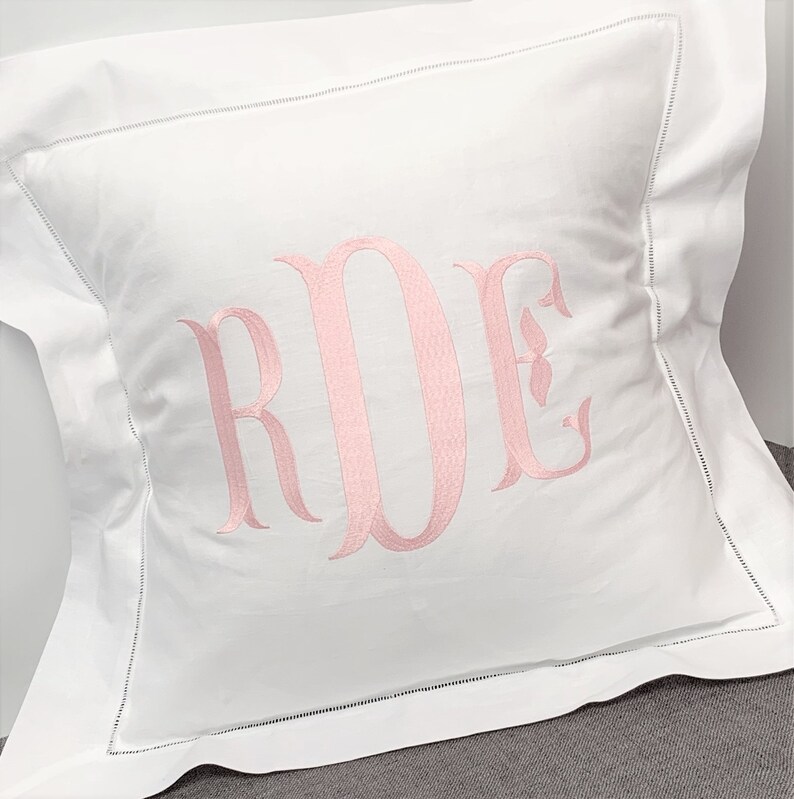 Monogrammed Pillow Shams Monogrammed Sham Pillow Shams Etsy