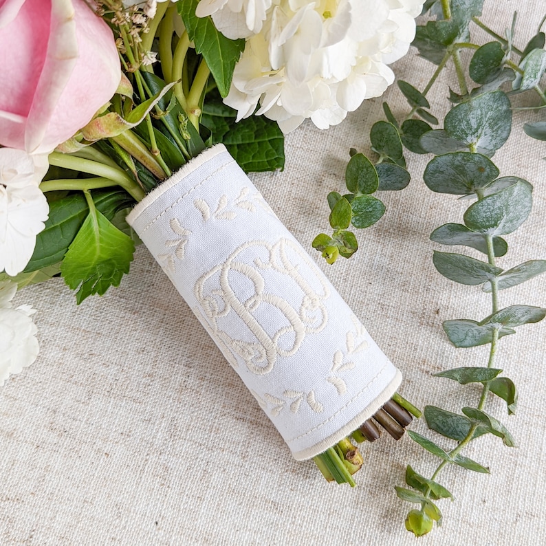 Bouquet Wrap Bridal Bouquet Wrap Embroidered Bouquet Wrap Etsy